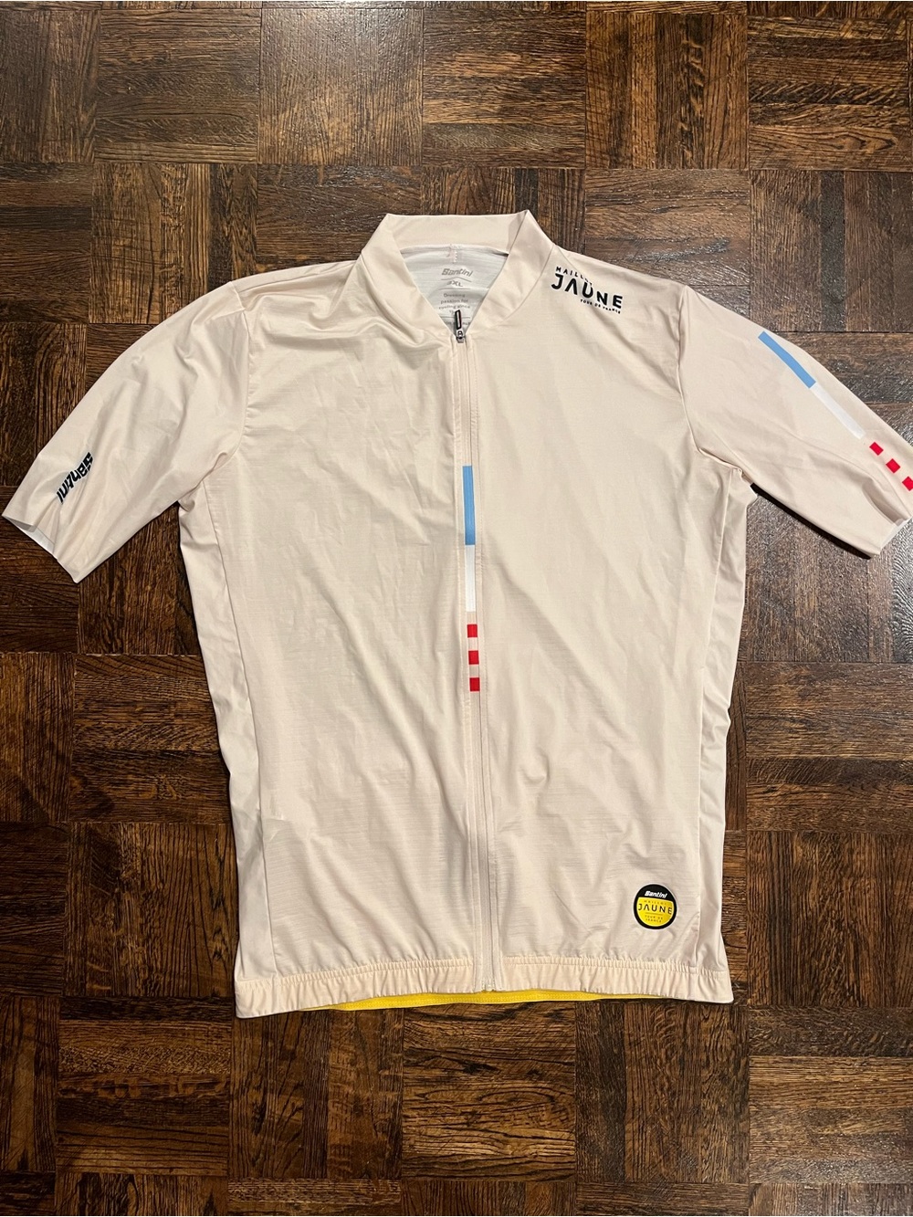 Men’s Santini Cream Lightweight Cycling Jersey